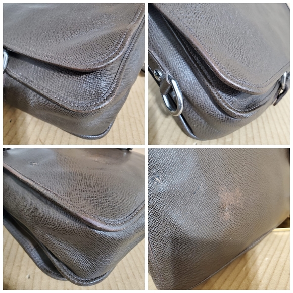 LOUIS VUITTON Grizzli Taiga Leather Andrei Messenger Bag - Picture 11 of 12